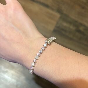 Dazzling Silver and Pink Bracelet